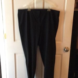 Lane Bryant flat front black trousers 24
